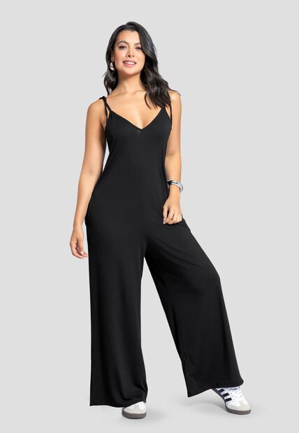 Enterizo Largo Mujer Negro Mp 7230