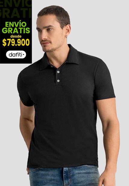 Polo Hombre Negro Mp 113053