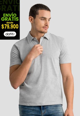 Polo Hombre Gris Jaspe Mp 113053 MP