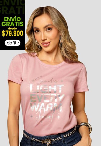 Camiseta Mujer Rosa Polvo Mp 112587 MP