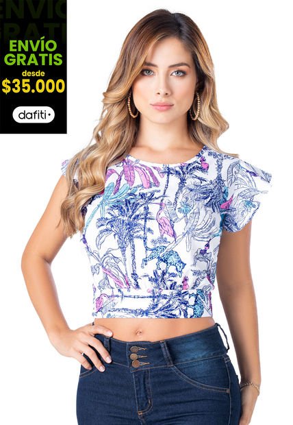 Blusa Mujer Azul Mp 34907