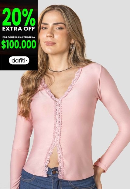 Camibuzo Mujer Rosa Polvo Mp 114382