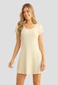 Vestido Corto Mujer Crema Mp 110674 de MP