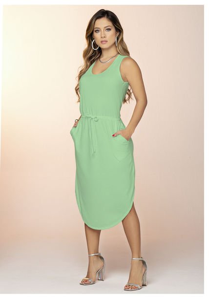 Vestido Largo Mujer Pistacho Mp 7240