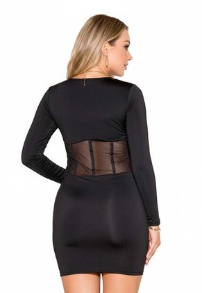 Vestido Corto Exterior Negro Mp 879