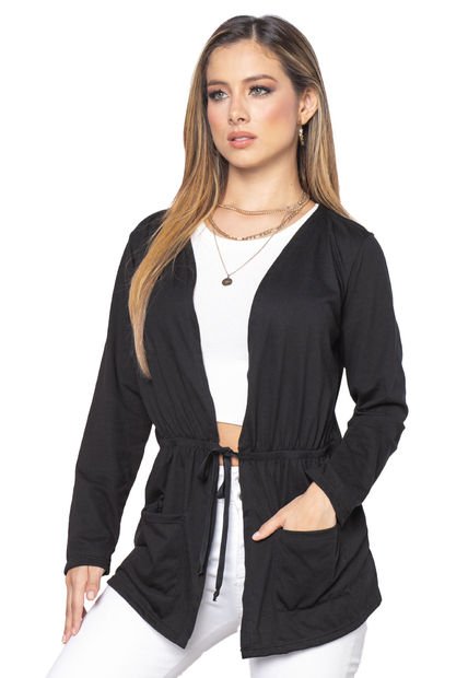 Cardigan Mujer Negro Mp 3833