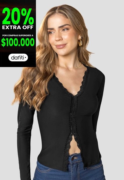 Camibuzo Mujer Negro Mp 114382