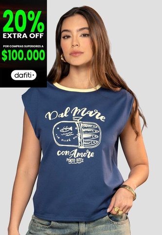 Camiseta Mujer Azul Profundo Mp 114477 MP