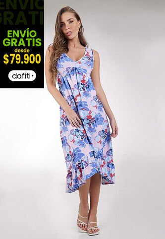 Vestido Rojo Estampado MP 91789 MP