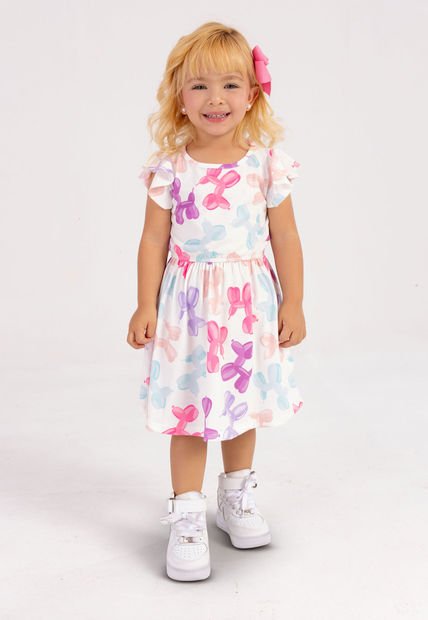 Vestido Infantil Femenino Multicolor Mp 101109
