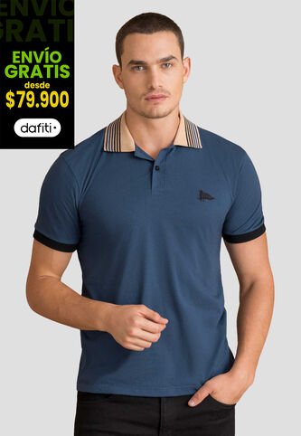 Polo Hombre Azul Profundo Mp 87618 MP