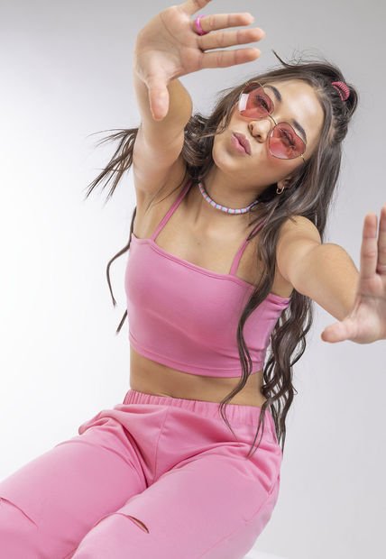 Crop Top Paq X2 Infantil Multicolor Mp 2178