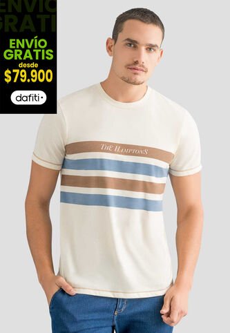 Camiseta Hombre Crema Mp 112553 MP