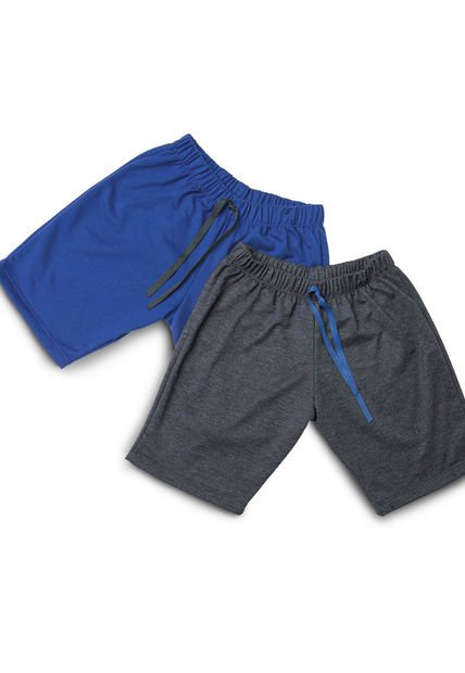 Bermuda Paq X2 Para Niño Negro Cross/Azul Rey MP