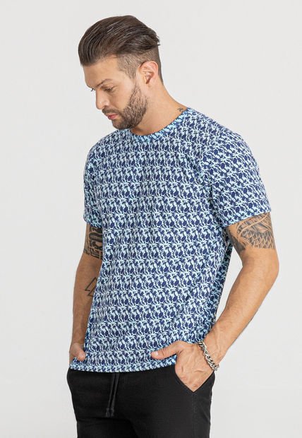 Camiseta Hombre Azul Mp 104119
