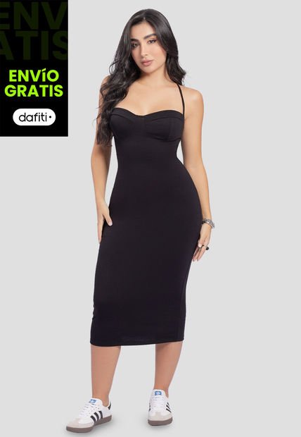 Vestido Mujer Negro Mp 5519