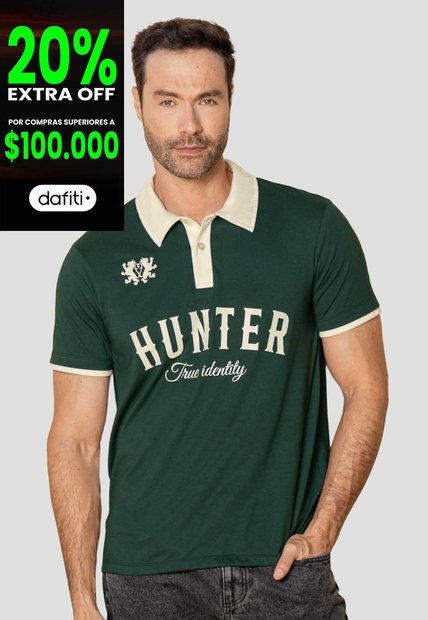 Polo Hombre Verde Pino Mp 114117