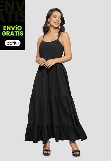 Vestido Mujer Negro Mp 110866