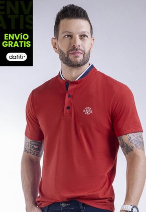 Camiseta Polo Hombre Rojo Mp 5031