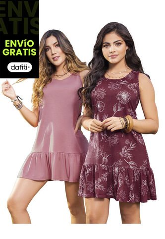 Vestido Paq X2 Para Mujer Multicolor Mp MP