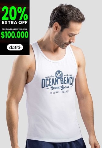 Camisilla Paq X2 Hombre Azul-Blanco Mp 113958 MP