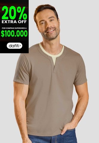 Camiseta Hombre Café Pardo Mp 113965 MP