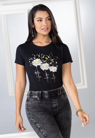 Camiseta Mujer Negro Mp 100777 MP