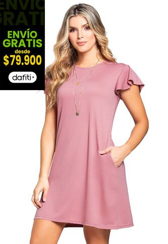 Vestido Corto Para Mujer Palo De Rosa Oscuro MP MP
