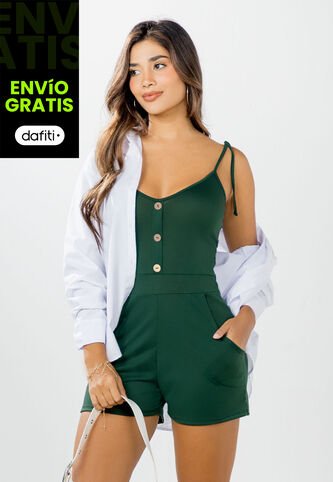 Enterizo Corto Mujer Verde Pino Mp 146 MP