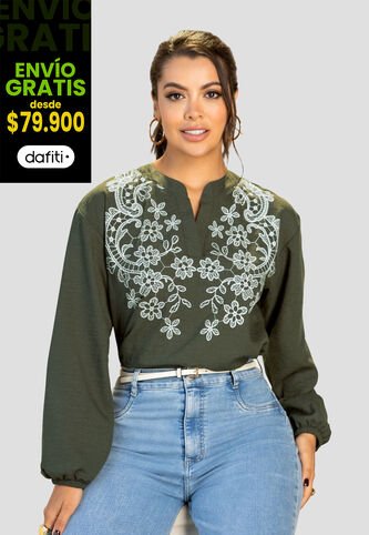 Blusa Mujer Verde Militar Mp 112266 MP