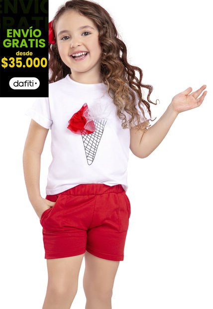 Conjunto Infantil Bebés Rojo Mp 89767