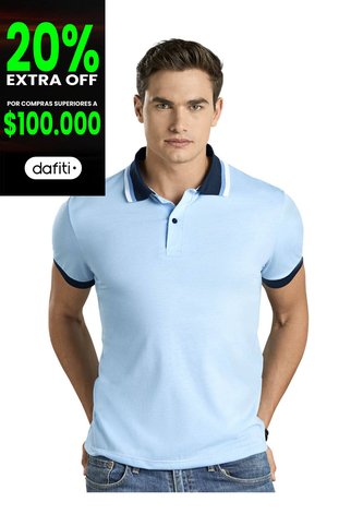 Polo Hombre Azul Baby Mp 96612 MP