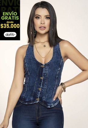 Chaleco Mujer Azul Medio Mp 4454