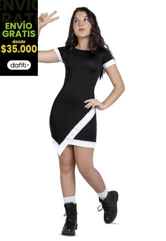 Vestido Niñas Infantil Negro Mp 89144 MP