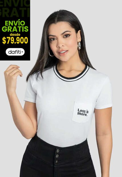 Camiseta Mujer Blanco Mp 111396