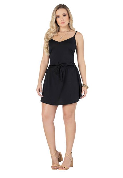 Vestido Corto Mujer Negro Mp 5946