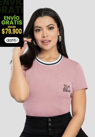 Camiseta Mujer Rosa Polvo Mp 111398 MP
