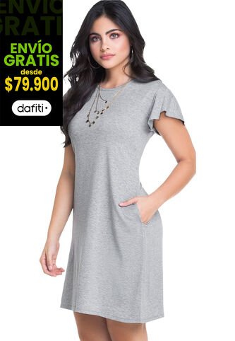 Vestido Corto Para Mujer Gris Jaspe MP MP