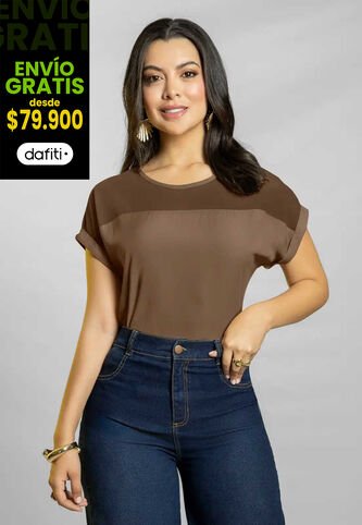 Blusa Mujer Chocolate Mp 111779 MP