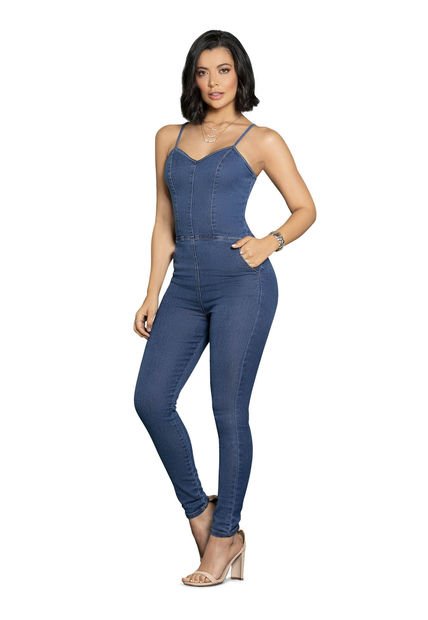 Enterizo Largo Mujer Azul Mp 7744