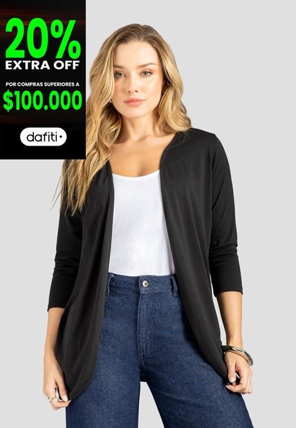 Cardigan Mujer Negro Mp 105844