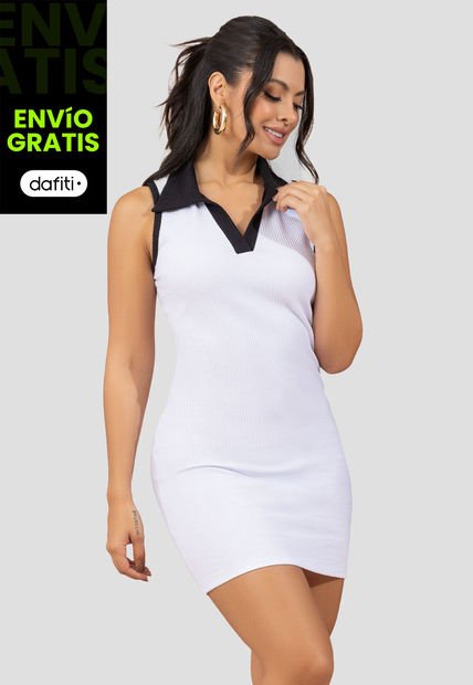 Vestido Mujer Blanco Mp 110502
