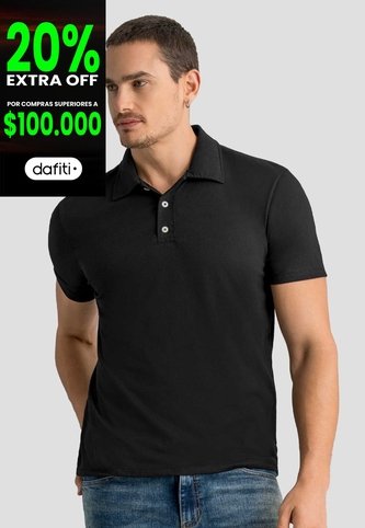 Polo Hombre Negro Mp 113053 MP