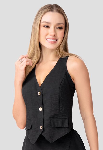 Chaleco Mujer Negro Mp 111273