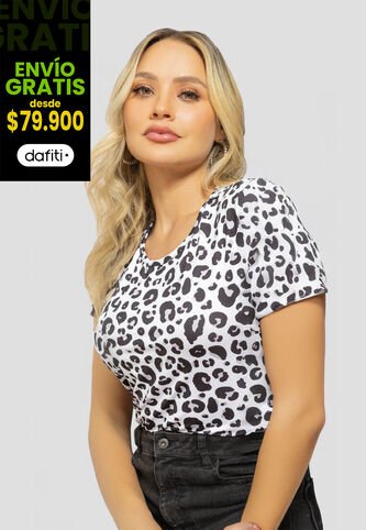 Camiseta Mujer Estampado Gris Mp 112229 MP