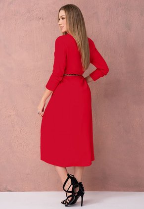 Vestido Largo Mujer Rojo Mp 111082