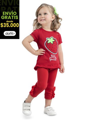 Conjunto Niñas Infantil Rojo Mp 89147 MP