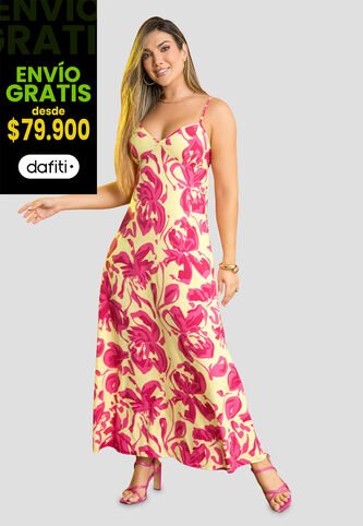 Vestido Largo Mujer Estampado Mp 114194 MP