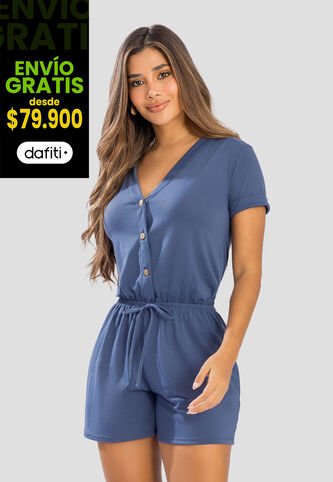 Enterizo Corto Mujer Azul Indigo Mp 111079 MP