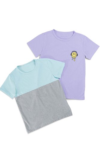 Camiseta Paq X2 Infantil Multicolor Mp 1165 MP